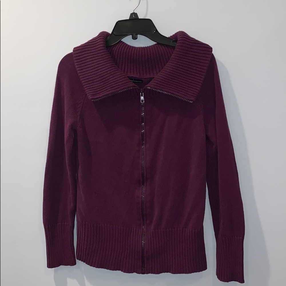 Purple Zipper Sweater